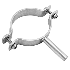Крепление трубопроводов (КТР) с ножкой 219,1 DIN 3567-A AISI 304 (L)
