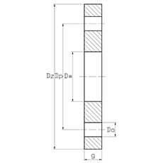 Фланец плоский нержавеющий DN025 PN10-40 EN 1092-1 тип 1/A AISI 316L / 1.4404 чертёж