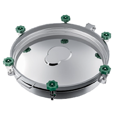 Люк нержавеющий круглый DN300 AISI 304 (L) Silicon