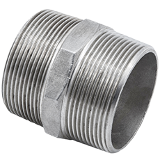Ниппель нержавеющий с шестигранной гайкой DN100-4"0/0 M-M ISO 4144 AISI 304 (L) / 1.4301 (7)