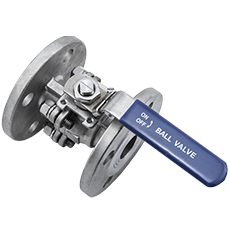 Кран шаровой фланцевый нержавеющий 2pcs DN15-0"1/2 PN16 / WOG200 AISI 316L / 1.4404