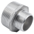 Ниппель нержавеющий с шестигранной гайкой переходной  DN080-3"0/0 / DN065-2"1/2 M-M ISO 4144 AISI 316 / 1.4401 переходной